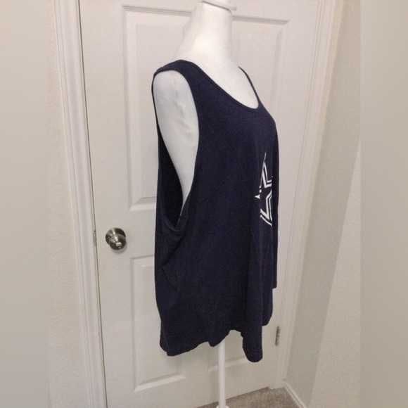 Cowboys Her Way Women's Navy Cowboys Tank Top Size 2X - Picture 2 of 7